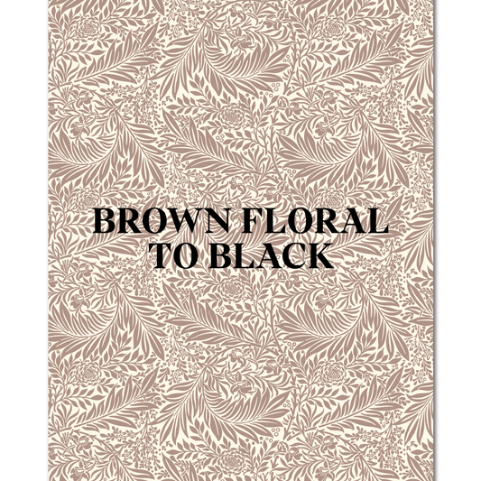 Brown Floral - PatternFlex Leatherette 12 x 24