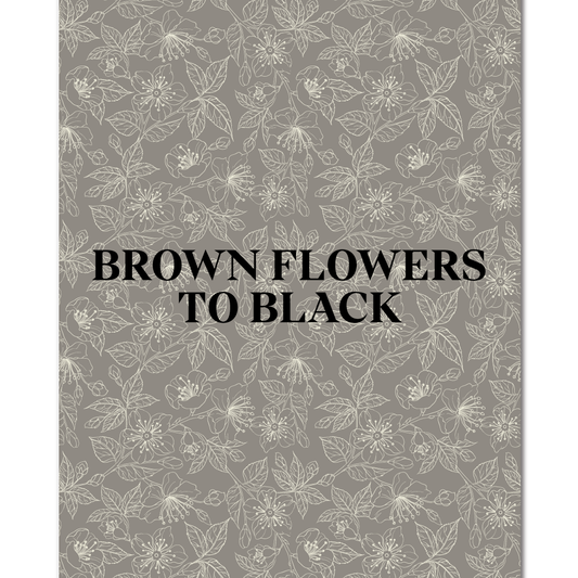 Brown Flowers - PatternFlex Leatherette 12 x 24