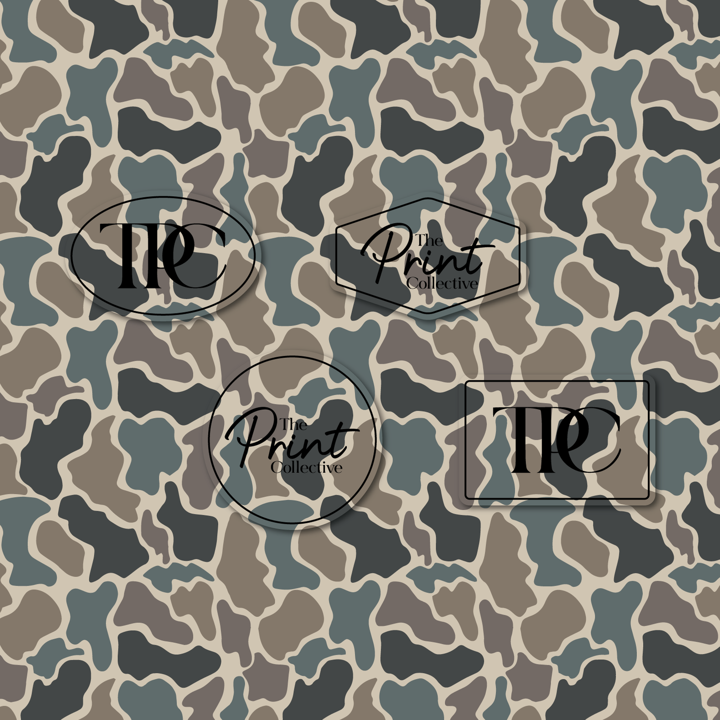 Duck Tide Camo - PatternFlex Leatherette 12 x 24