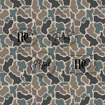 Duck Tide Camo - PatternFlex Leatherette 12 x 24